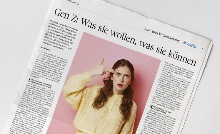 Bild von Zeitungsartikel aus den "SN extra" "Gen Z: Was sie wollen, was sie können"